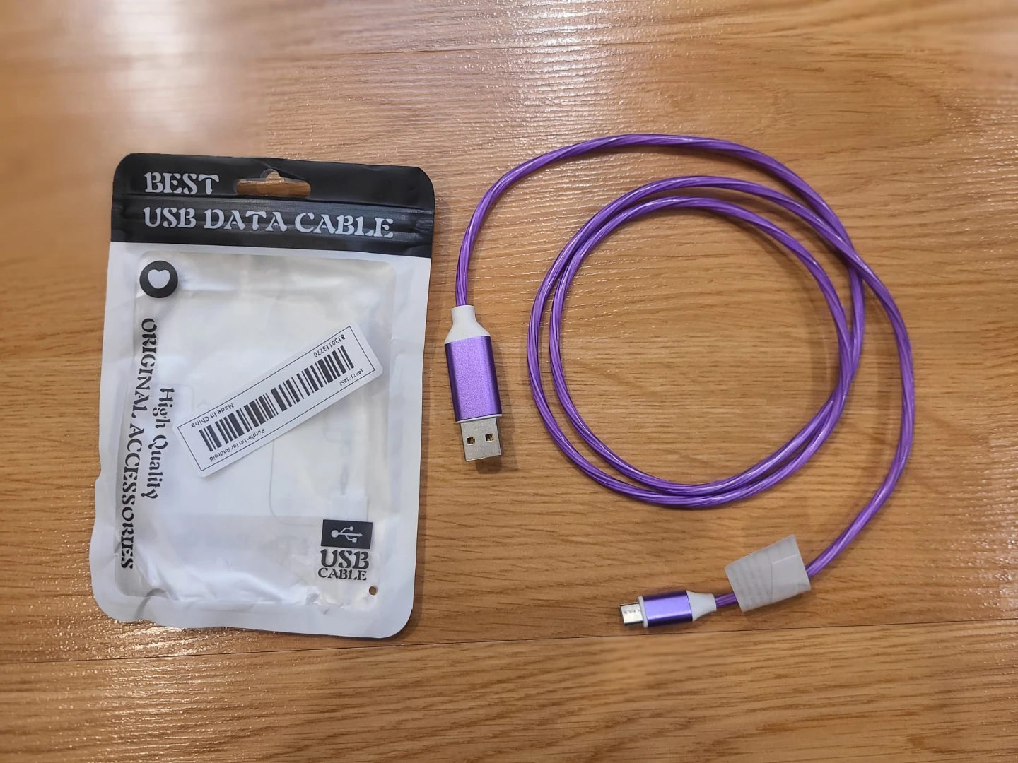 Purple Micro USB Cable for Android