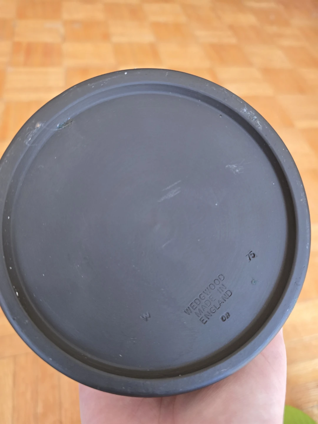 **No Lid** Wedgwood Black Jasperware - photo 2