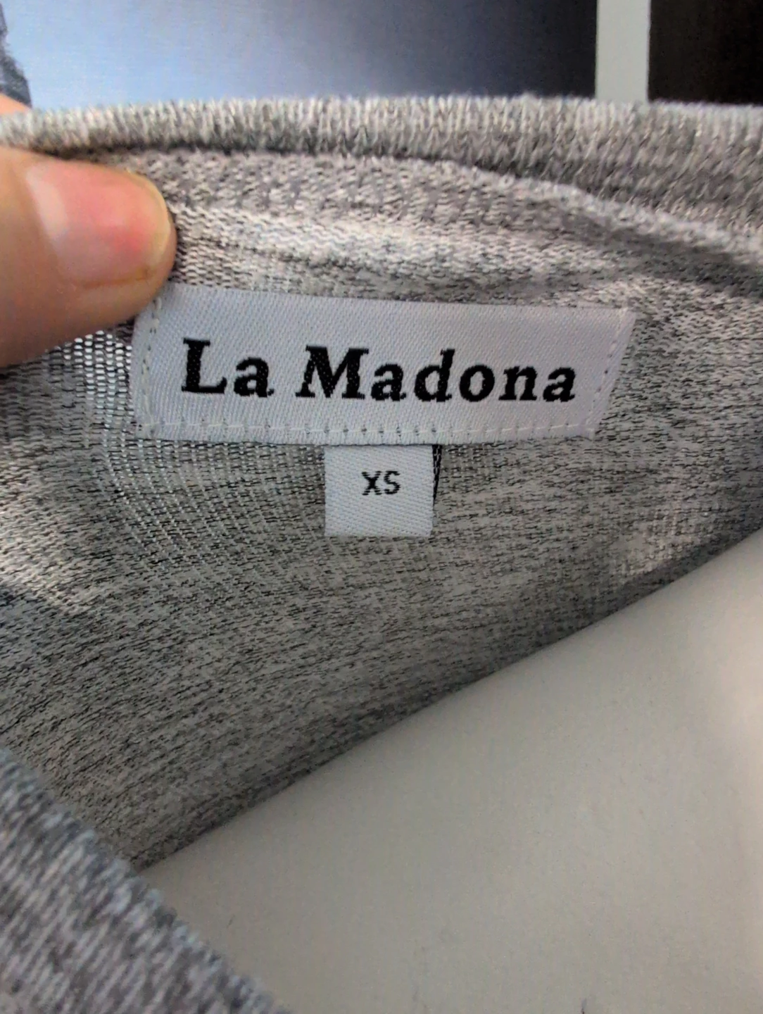 La Madona Grey Eiffel Tower & Flower Print Long Sleeve Top - XS - photo 5