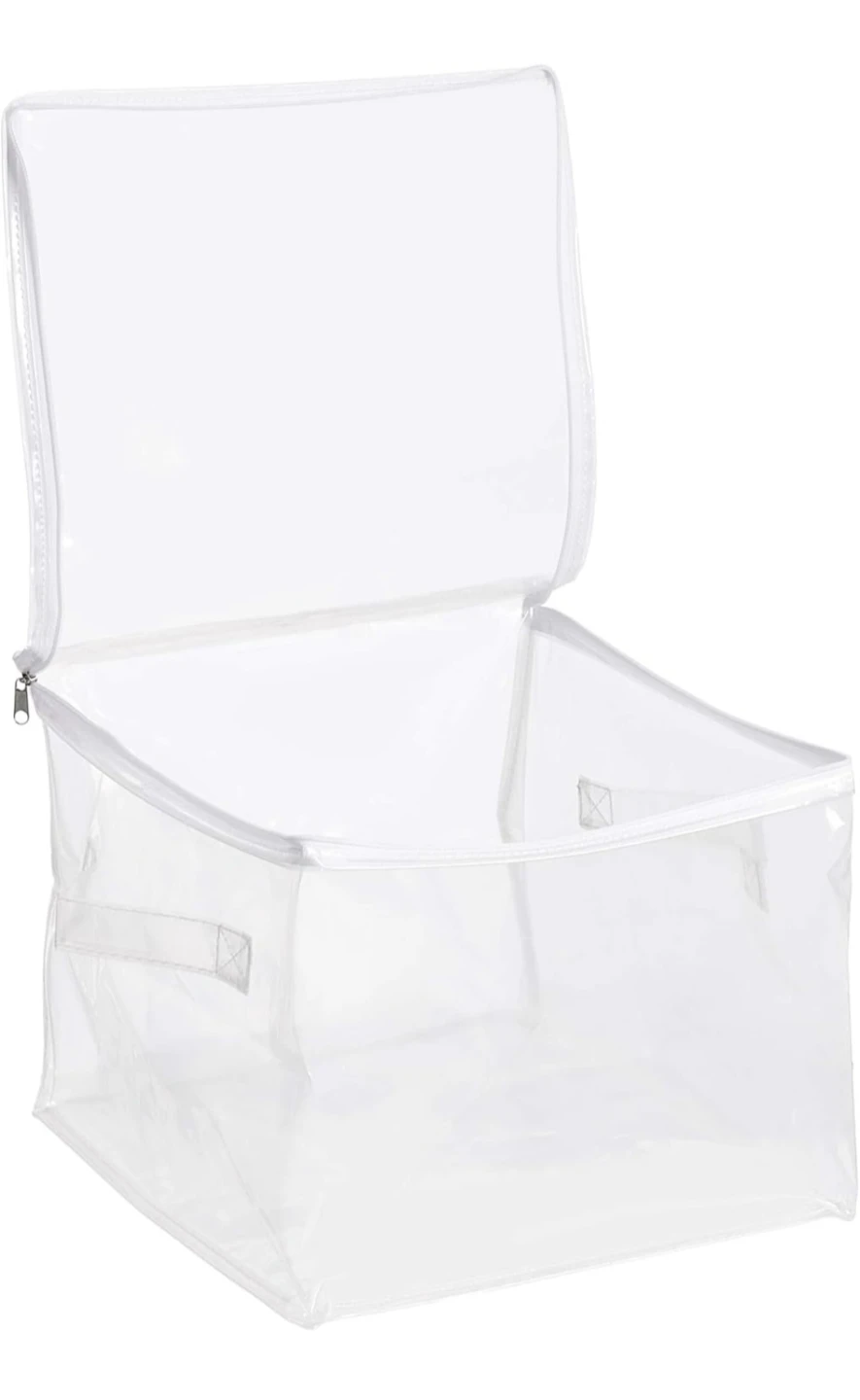 Clear Storage Boxes with Zippers (Set of 3) - photo 3