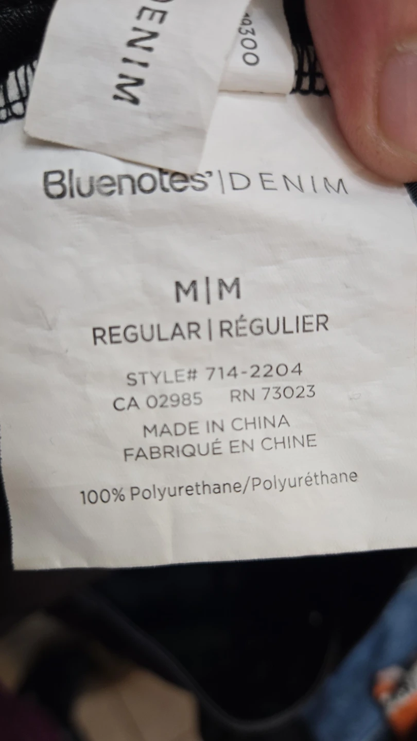 Bluenotes Denim Black Faux Leather Pants - photo 2