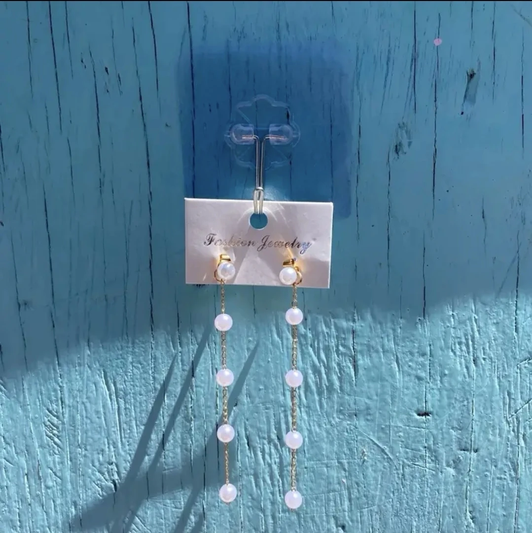 NEW French Vintage Gold Pearl Tassel Dangle Earrings