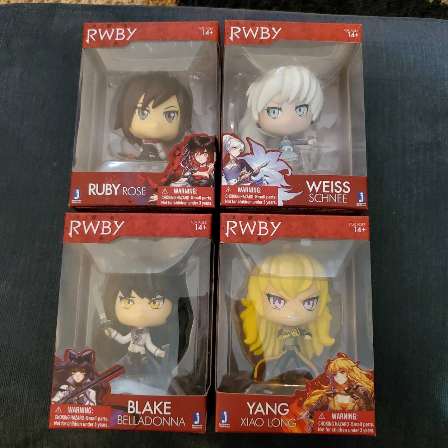 RWBY Chibi Figures - Ruby, Weiss, Blake, Yang NEW!
