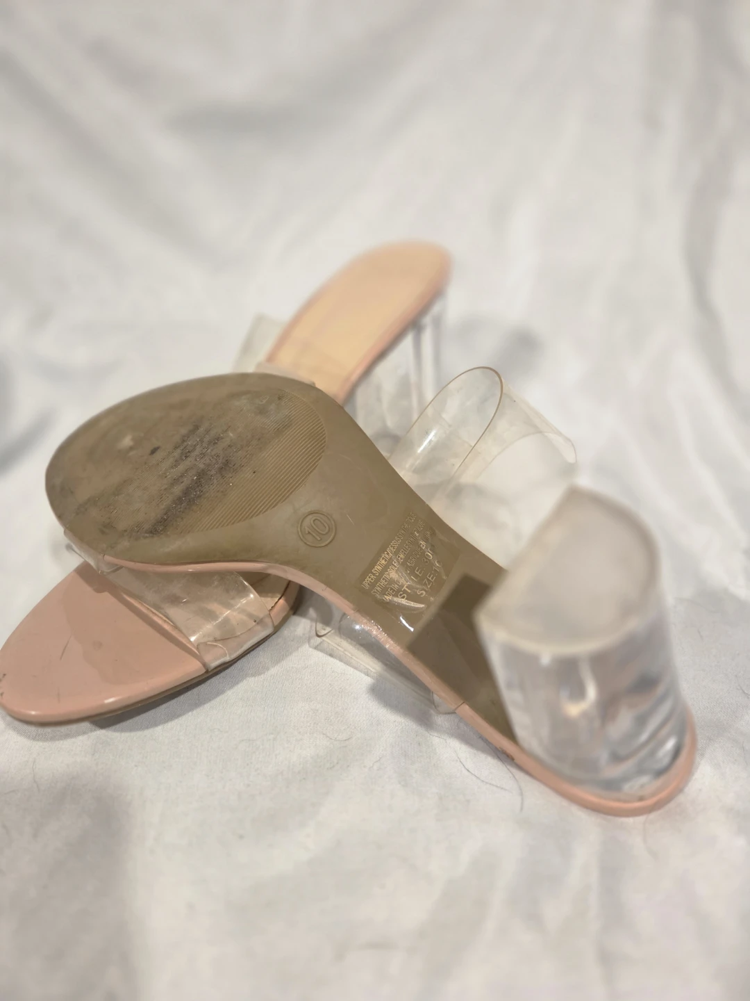 Forever 21 Clear Strap Heels Size 10 - photo 2