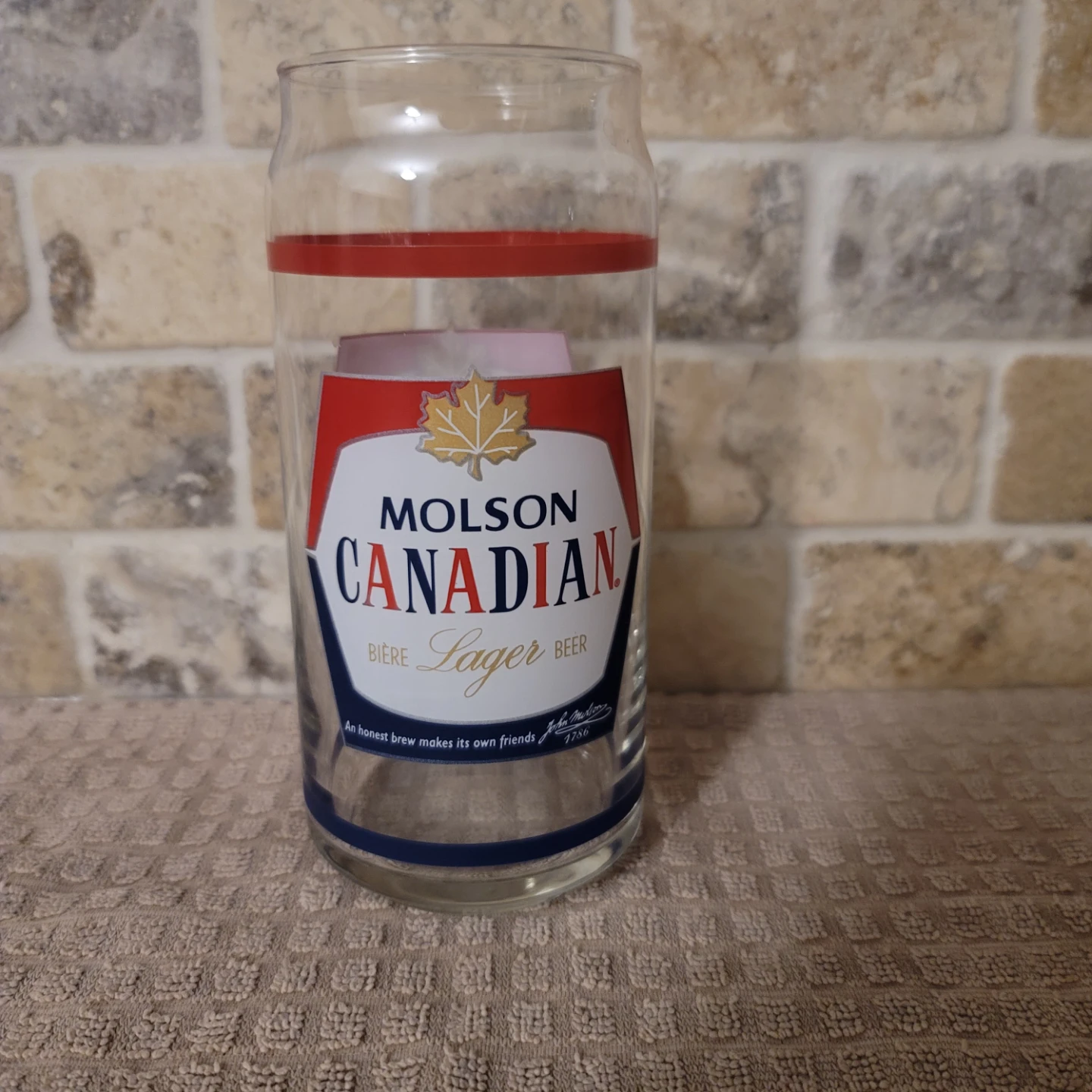 Molson Canadian Lager Beer Glass