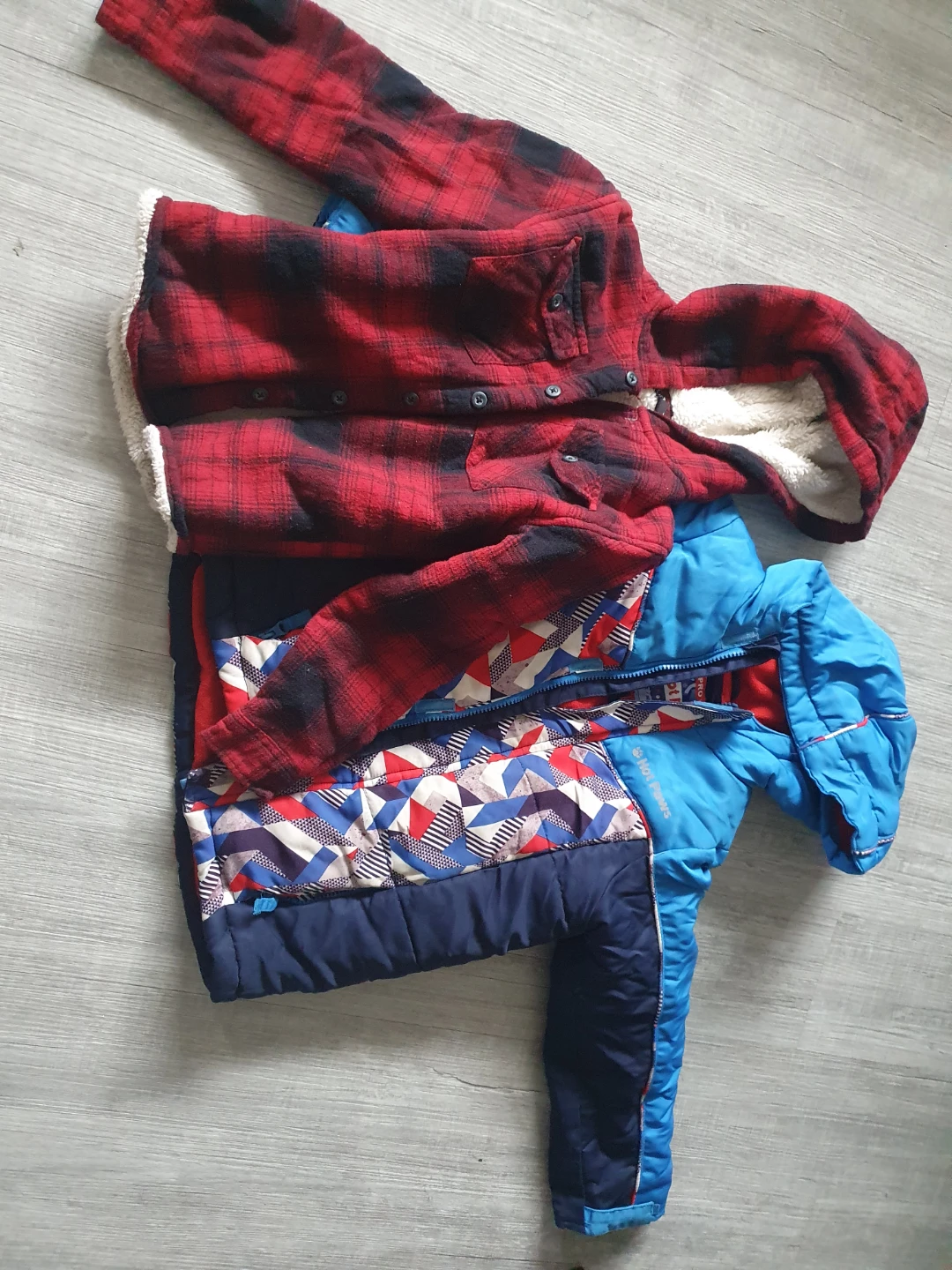 Hot Paws Kids Winter Jacket and cozy sweater Together $5