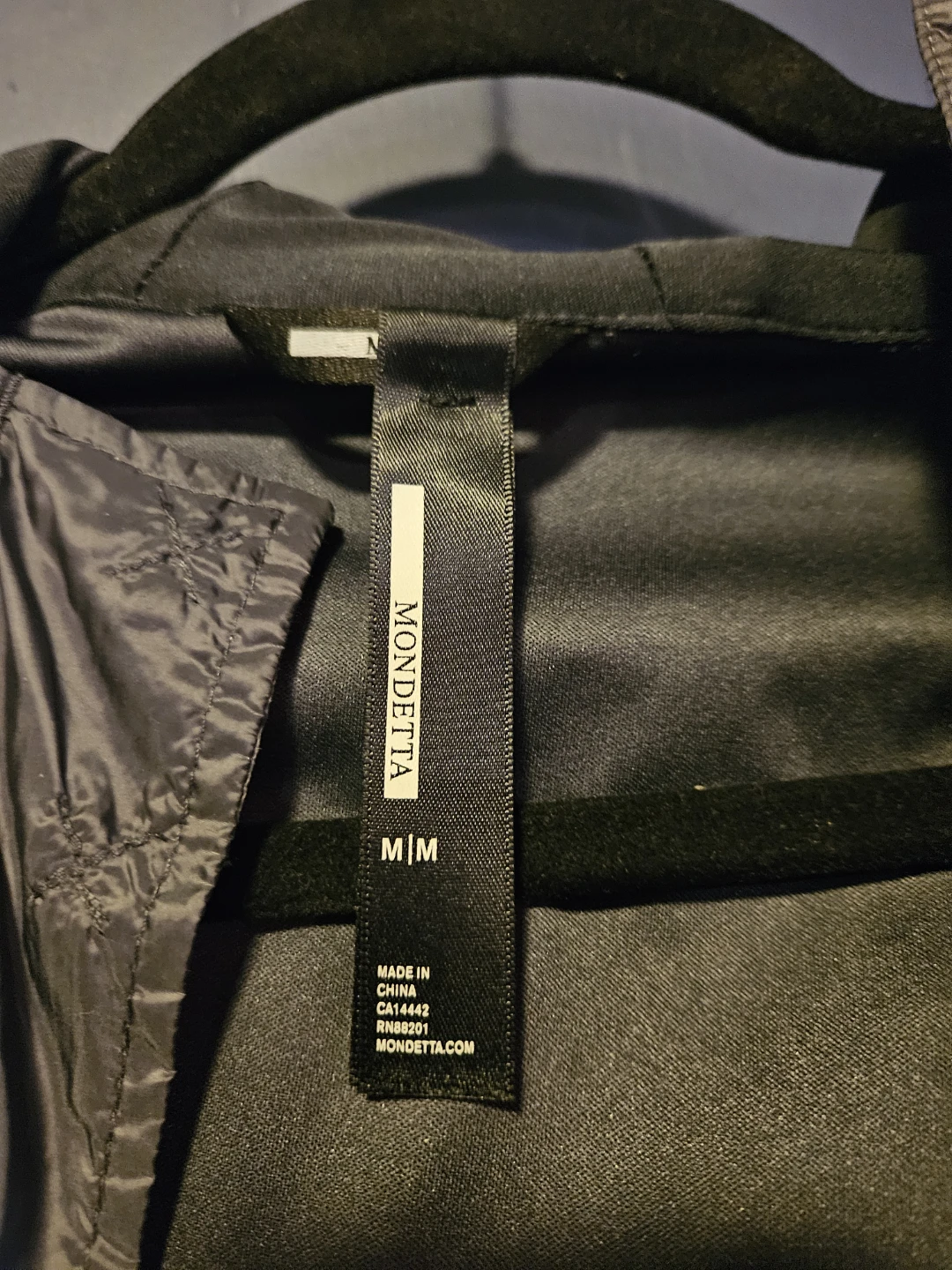 Mondetta Black Hooded Parka Jacket - Size Medium - photo 2