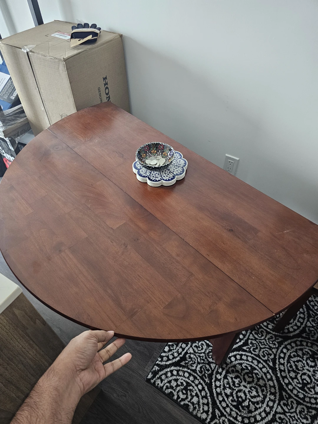 Wooden Drop Leaf Dining Table and two Chair Set - photo 2