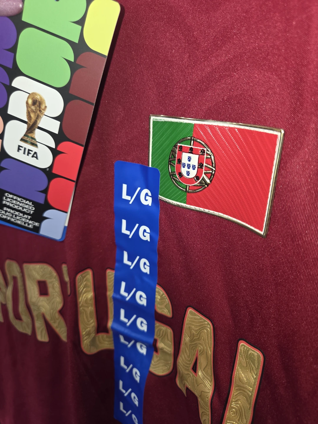 Portugal FIFA 2026 World Cup Soccer Jersey Size L - photo 3