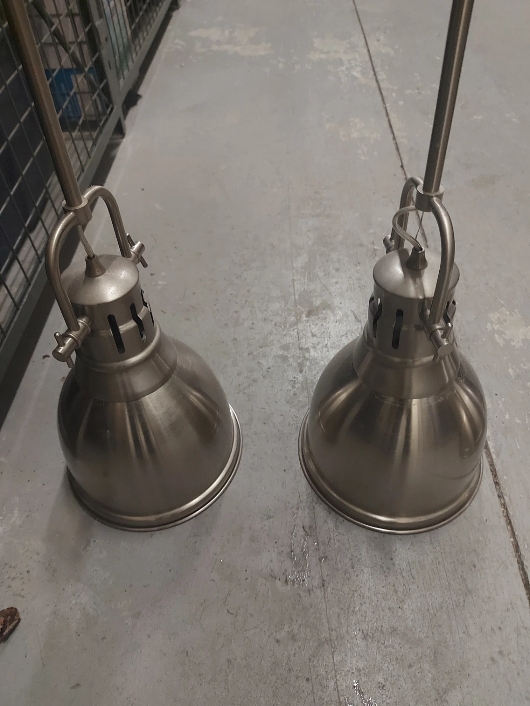Set of 3 Brushed Nickel Pendant Lights - photo 3