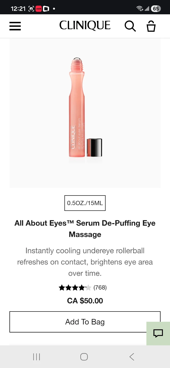 Clinique All About Eyes Serum De-Puffing Eye Massage 0.5oz/15mL - photo 2