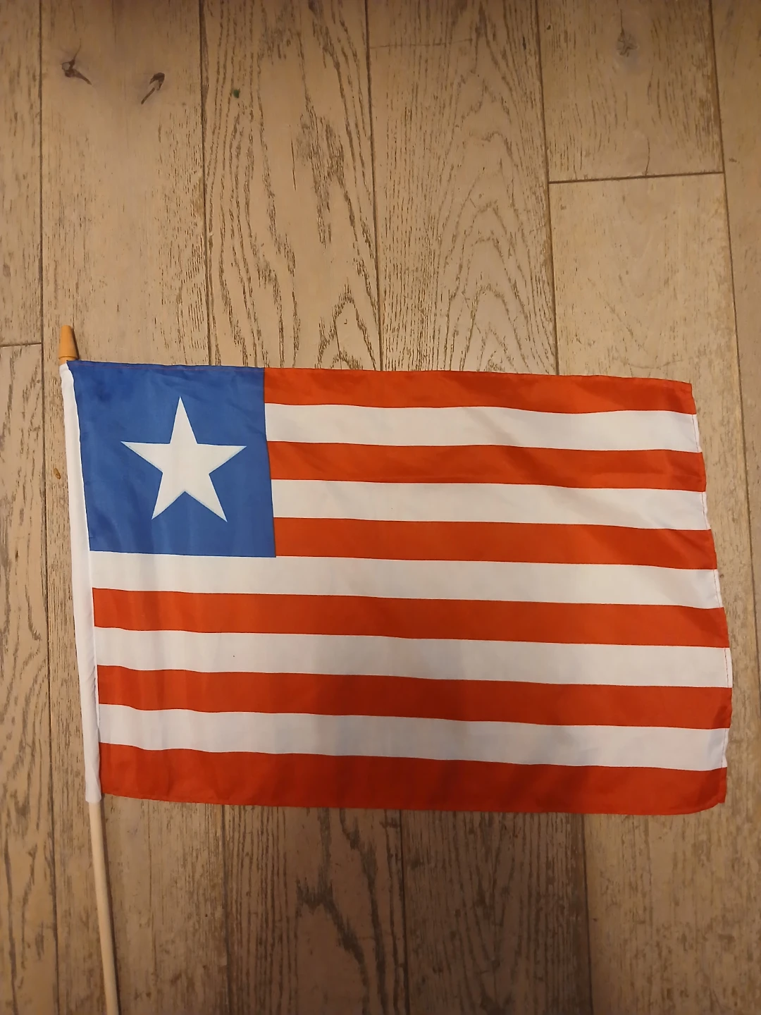 Liberia Flag with Wooden Stick - photo 2