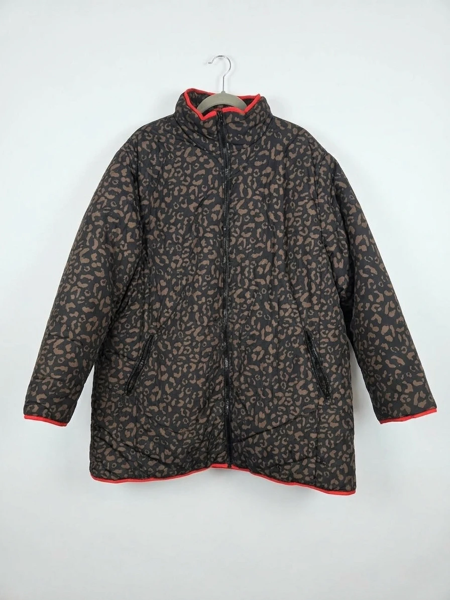 Ulla Popken STEPP LEOMUSTER Womens Winter Jacket Size 24/26