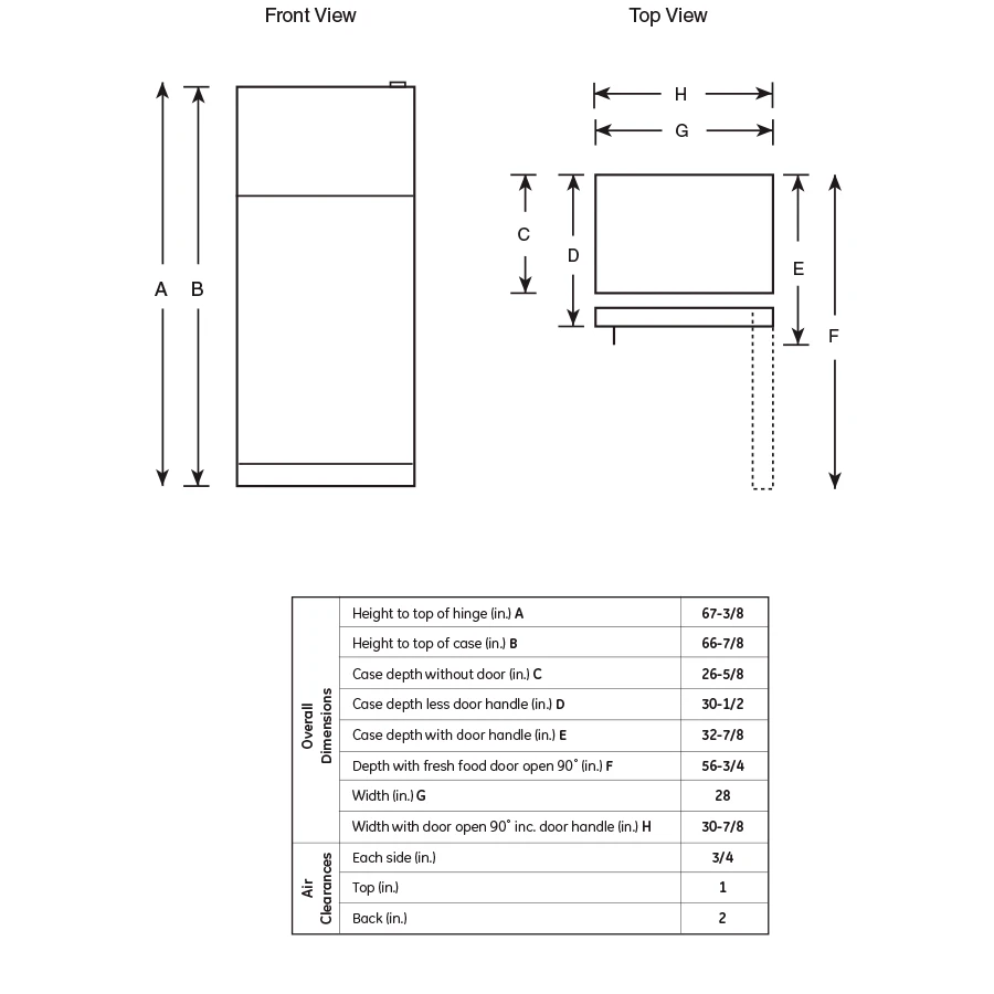 GE - 28 Inch Top Mount Refrigerator GTE18GSHSS - photo 3
