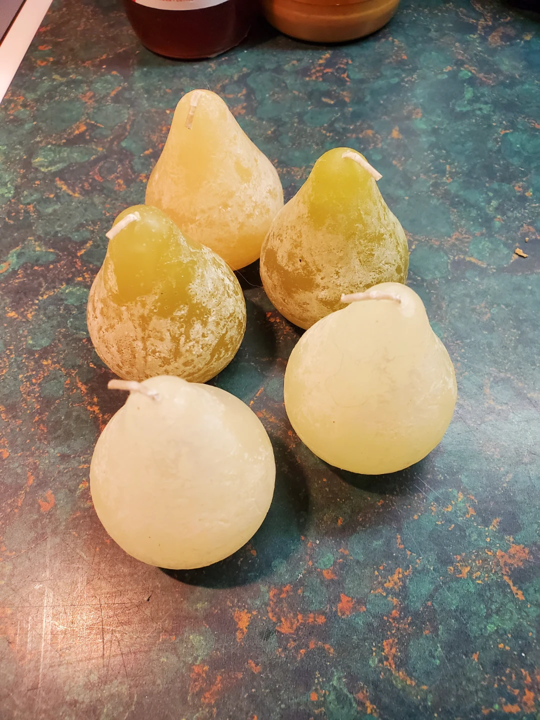 Set of 5 Pear Shaped Candles