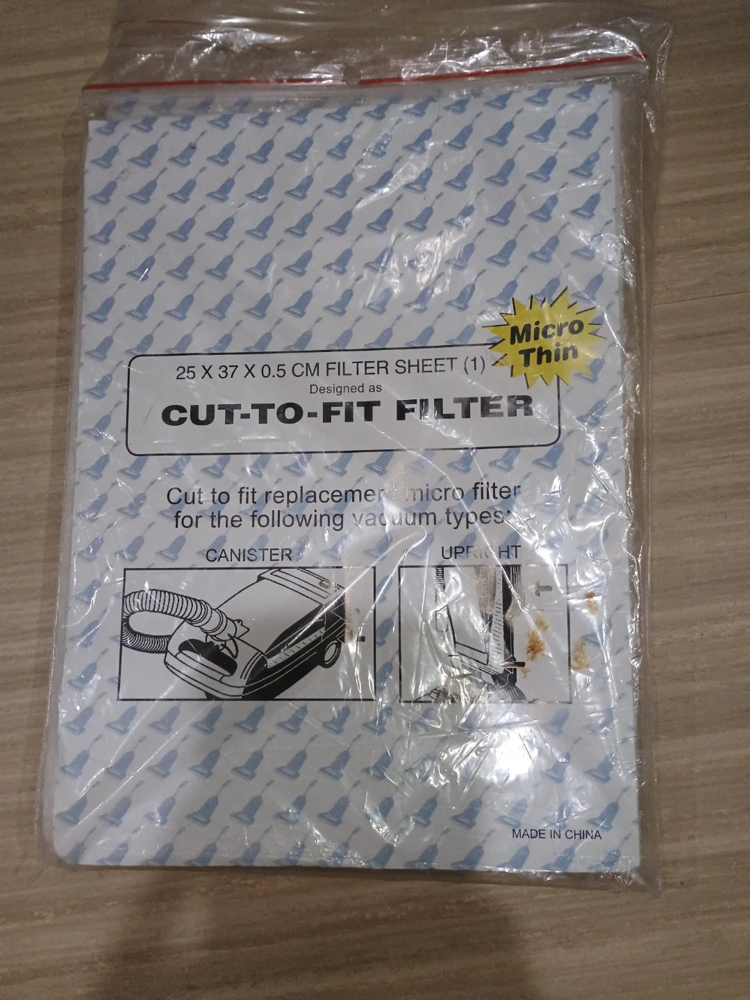 Cut-to-Fit Filter for Vacuum
