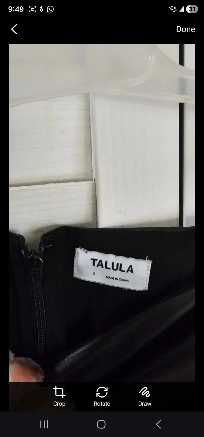 Talula Black Faux Leather Mini Skirt - Size 2 - photo 2