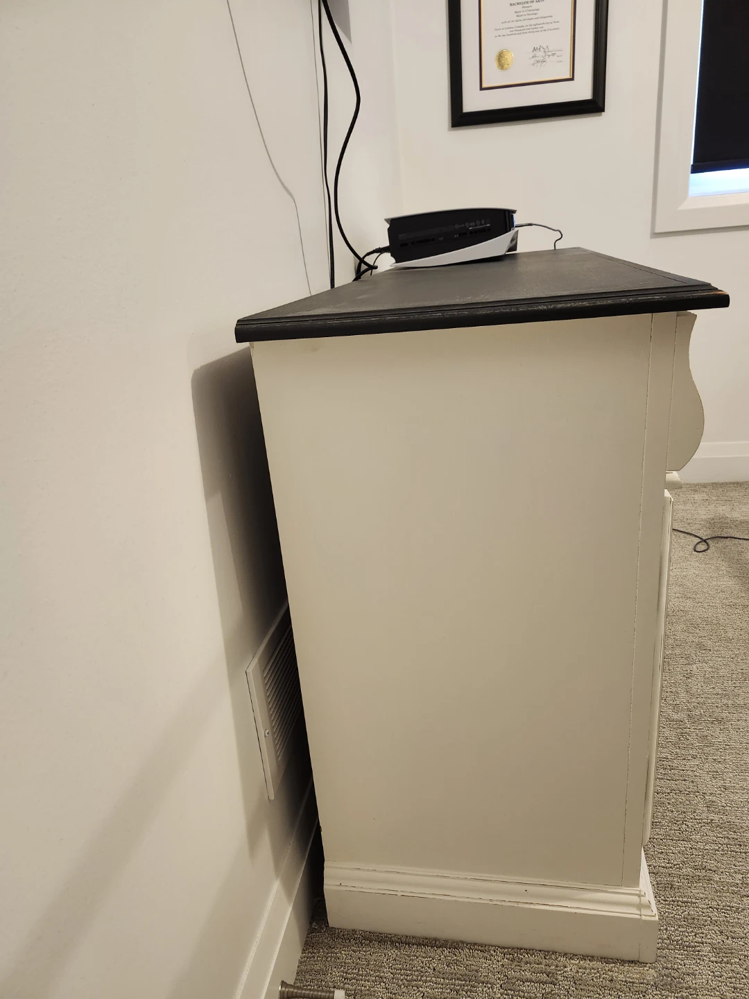 White with Graphite Finish Sideboard/Cabinet - photo 2