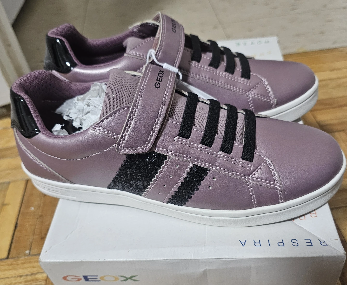 GEOX Respira Girls’ Sneakers – Purple – Brand New! - photo 2