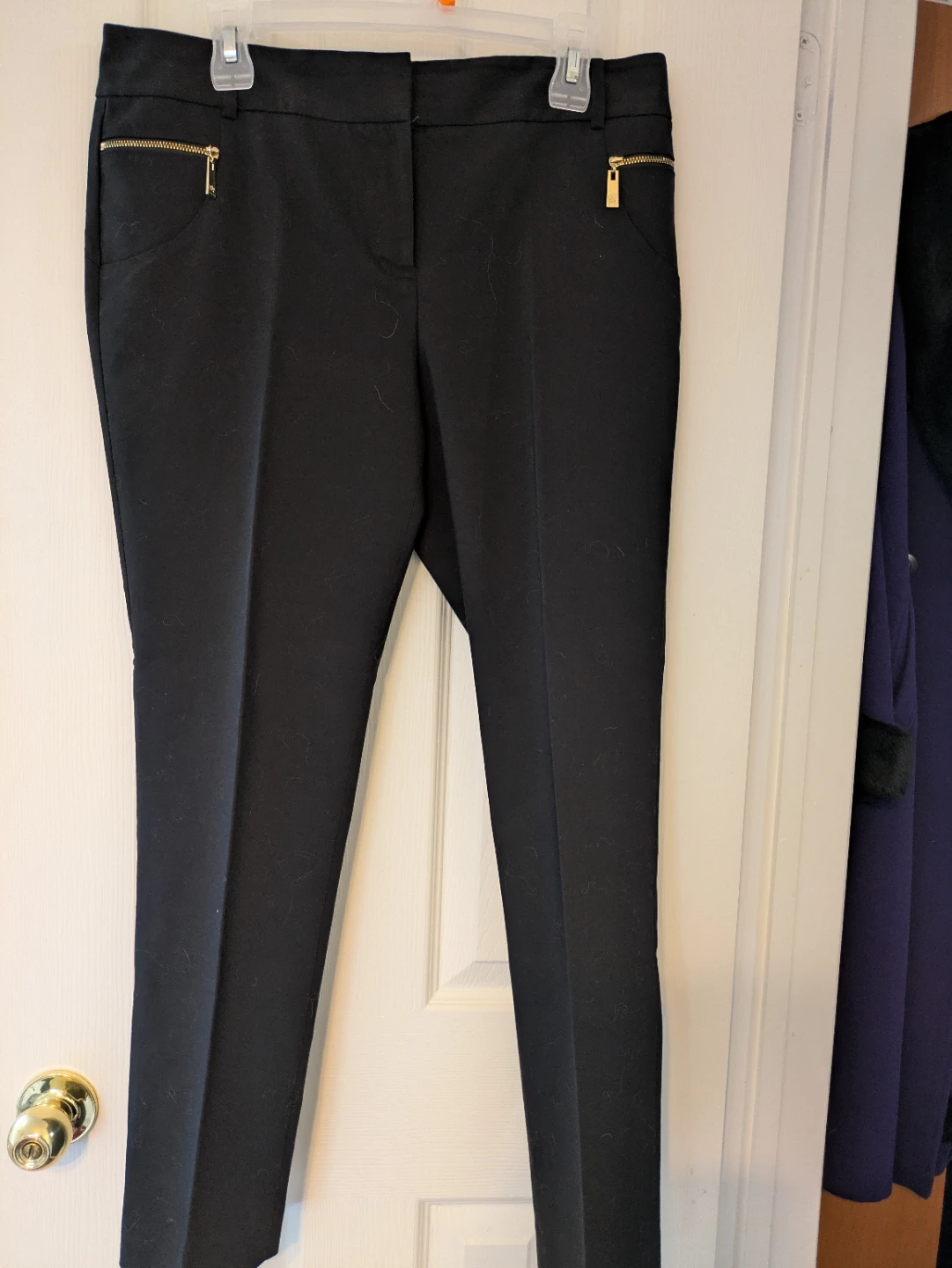 Chaus New York Black Zip Detail Pants Size 10