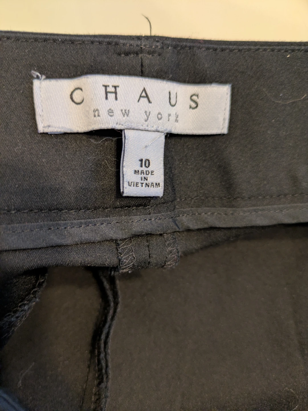 Chaus New York Black Zip Detail Pants Size 10 - photo 2