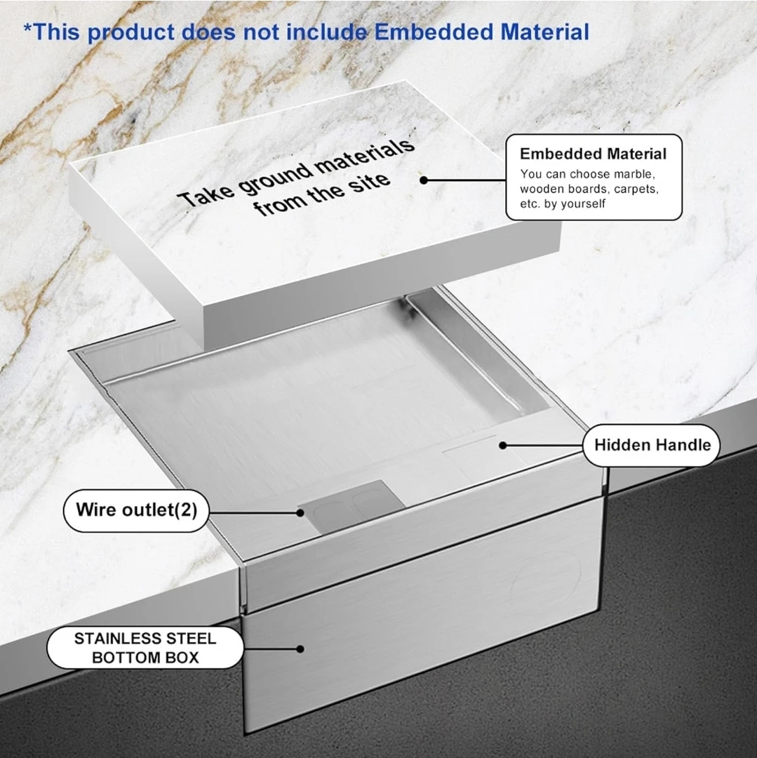 Fockety Recessed Floor Socket with 2 AC Outlets and 2 USB Ports - photo 5