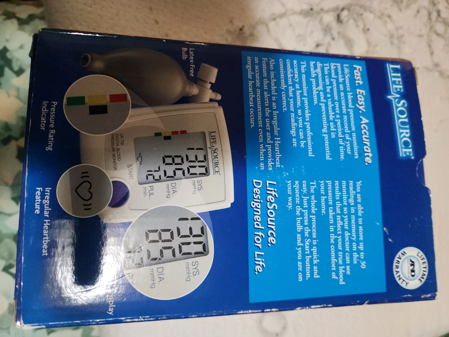 Life Source Advanced Manual Inflate Blood Pressure Monitor - photo 2