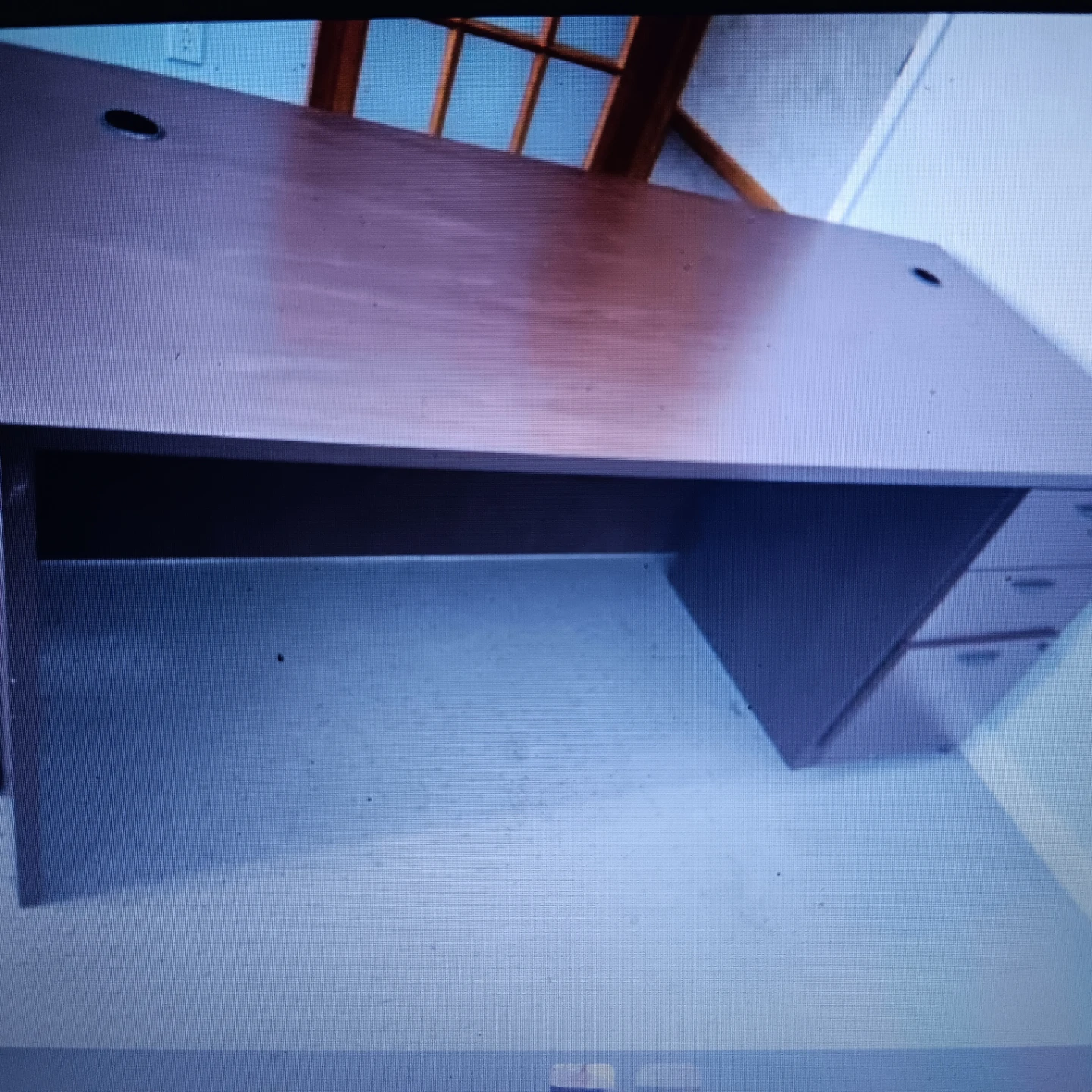 7 Wooden Executive Desk with Drawers - photo 2