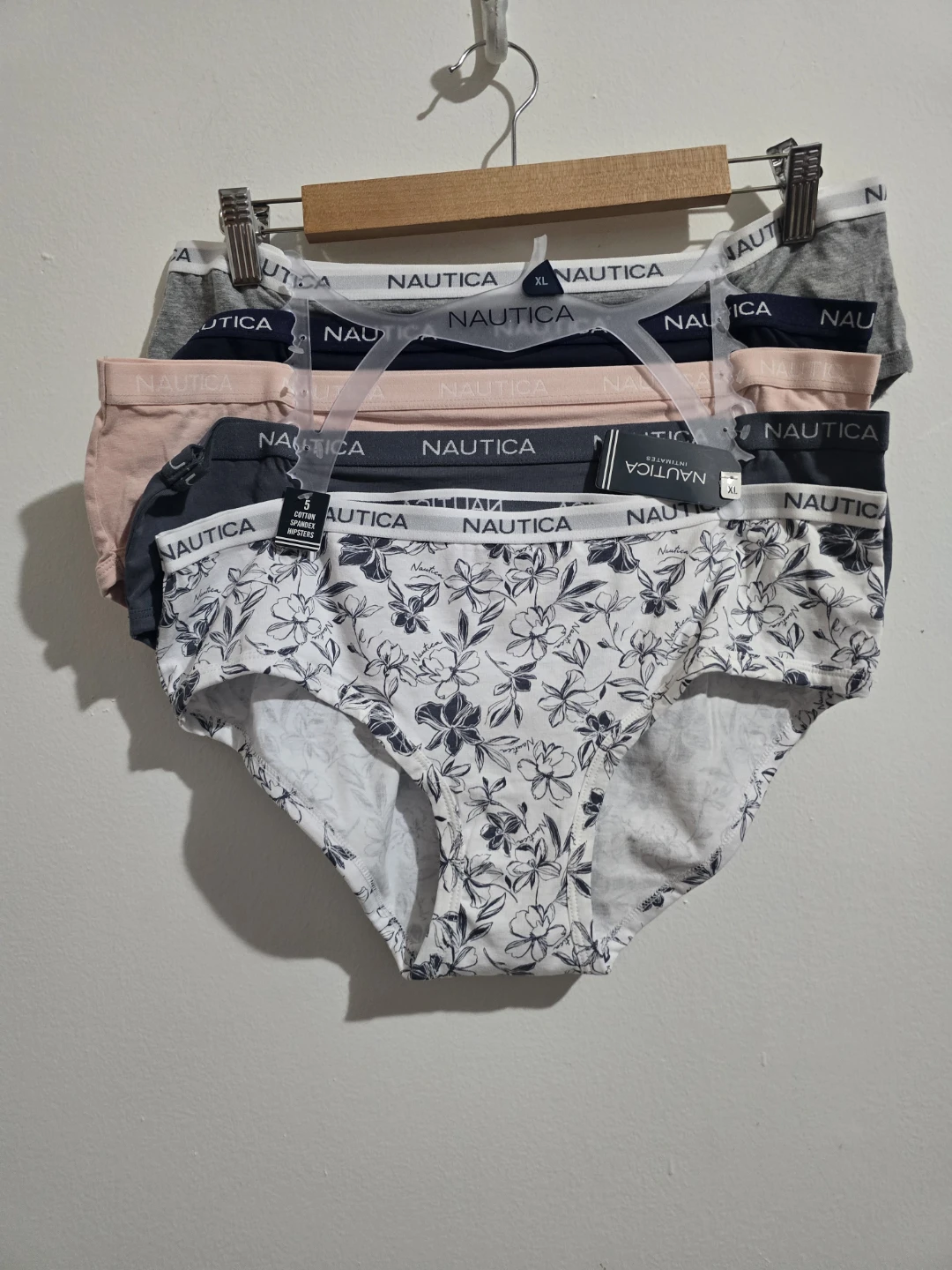 NWT Nautica Hipster Panties - Size XL - 5-Pack - Cotton Blend - photo 2