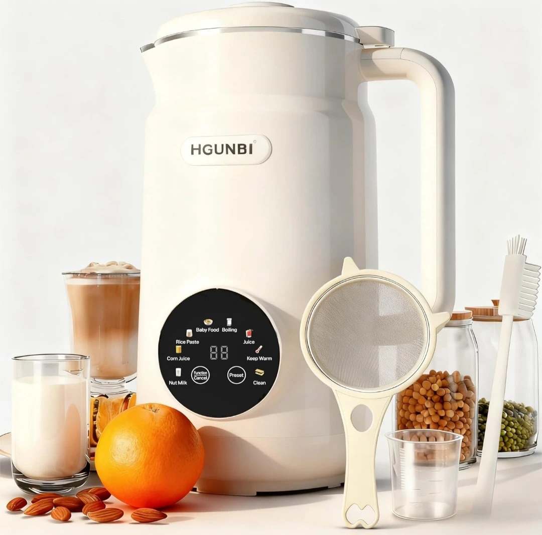HGUNBI 8-in-1 Multifunctional Nut Milk Maker
