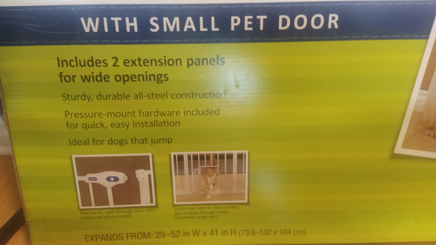 Top Paw Extra-Tall Walk-Through Gate w/ Small Pet Door, 3 avail - photo 4