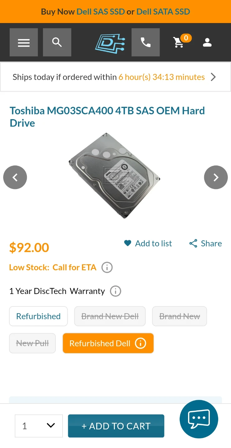 Dell MG03SCA400 4TB SAS Hard Drive - photo 2