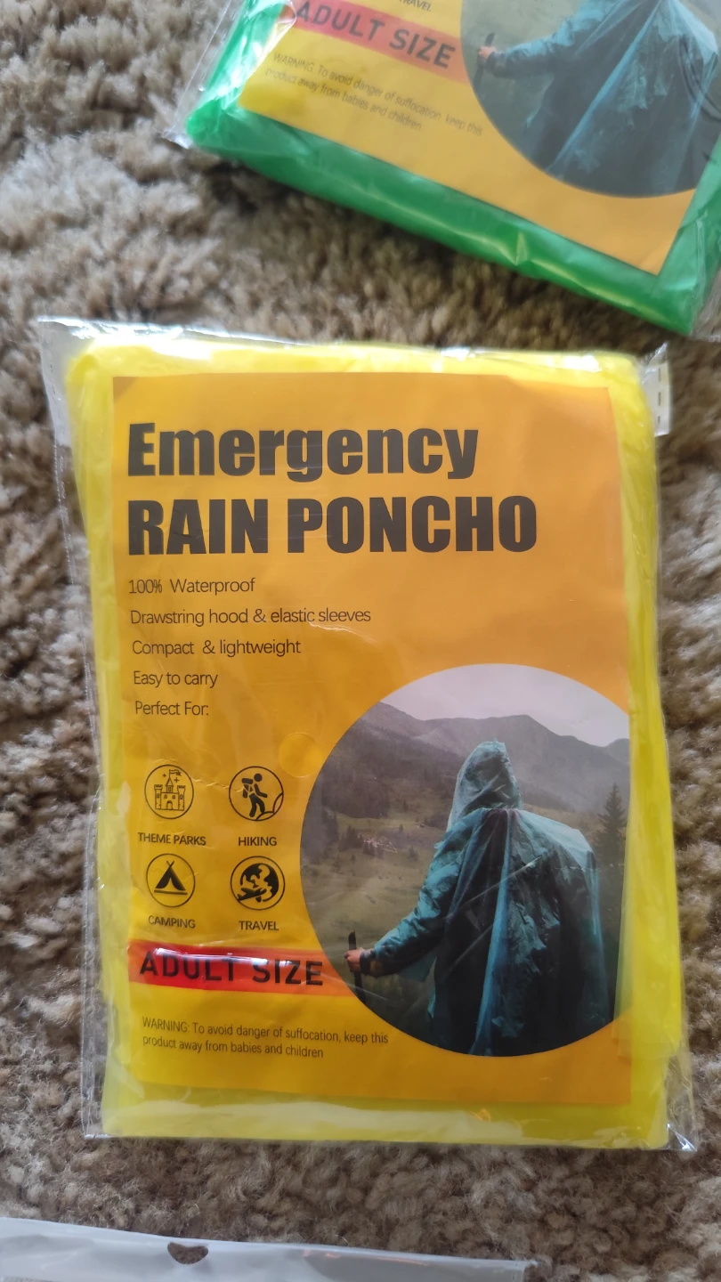 Emergency Rain Poncho - Adult Size