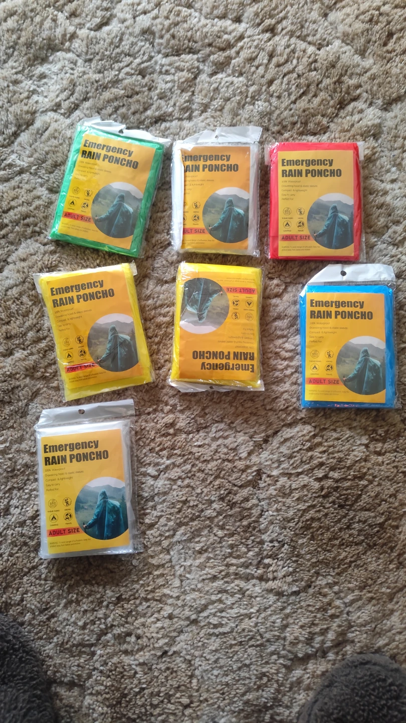 Emergency Rain Poncho - Adult Size - photo 2