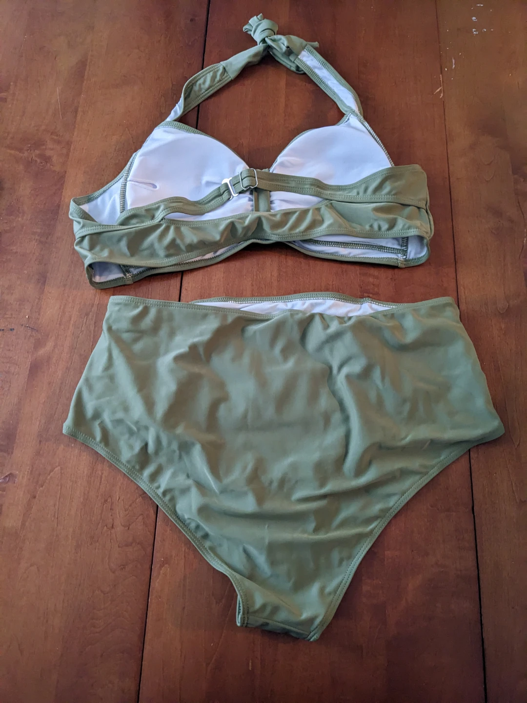 Women's Olive Green Bikini Set XXL - medium top - photo 2
