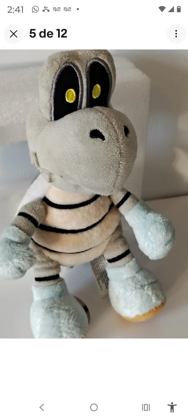 Mario Kart Dry Bones Plush Toy - photo 2
