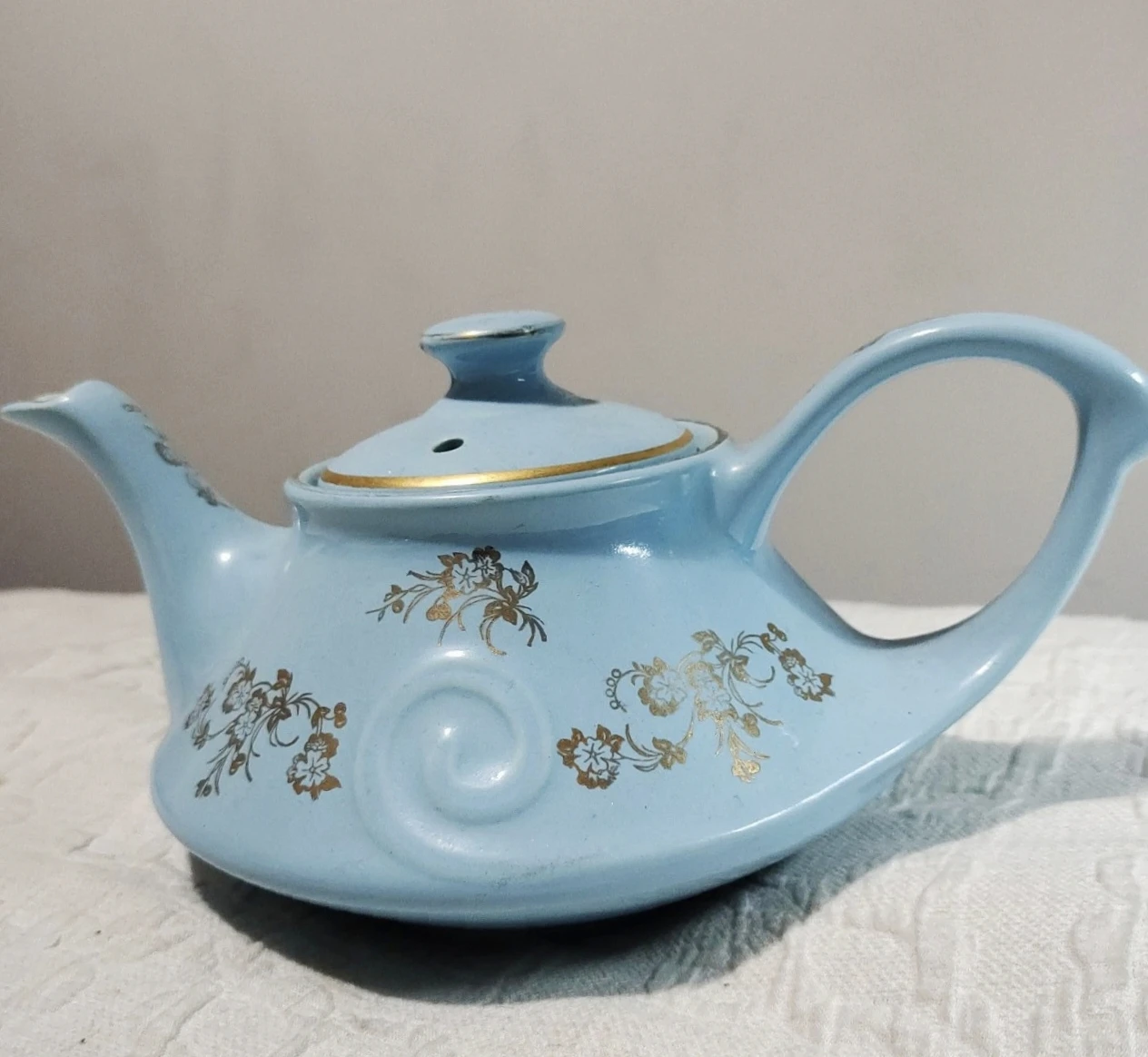 Pearl China Co. Blue Floral Teapot