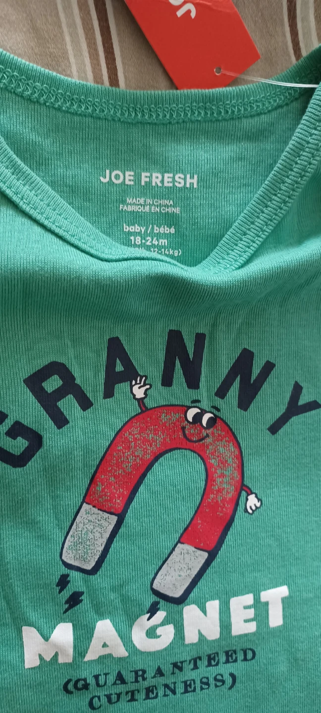 Joe Fresh Baby "Granny Magnet" Bodysuit - 18 Months - photo 2