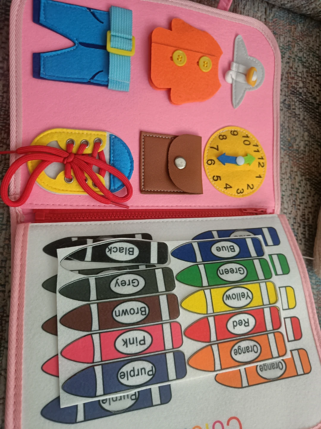 Children's DIY Activity Board with Numbers, Letters, Shapes - photo 2