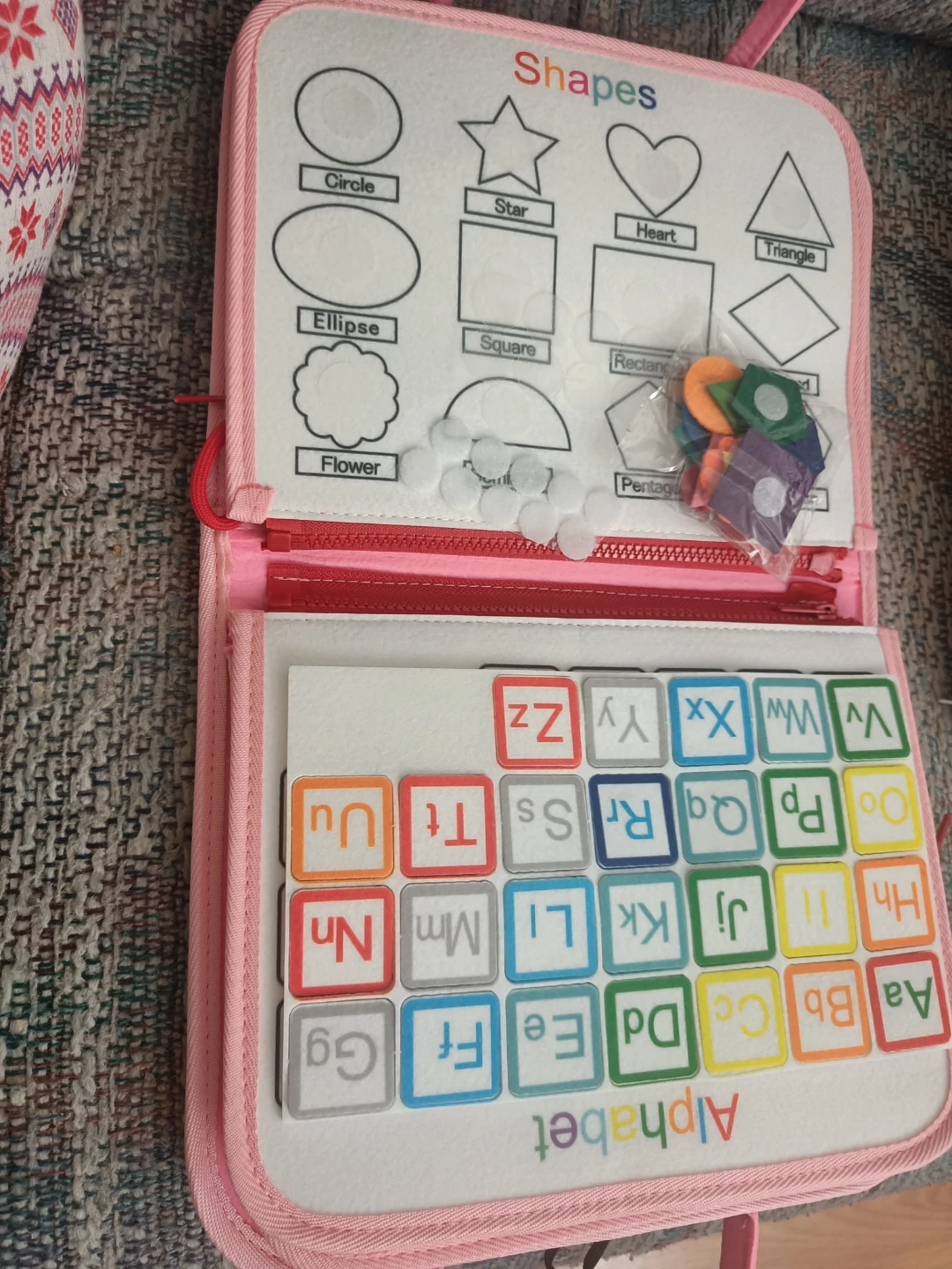 Children's DIY Activity Board with Numbers, Letters, Shapes - photo 3