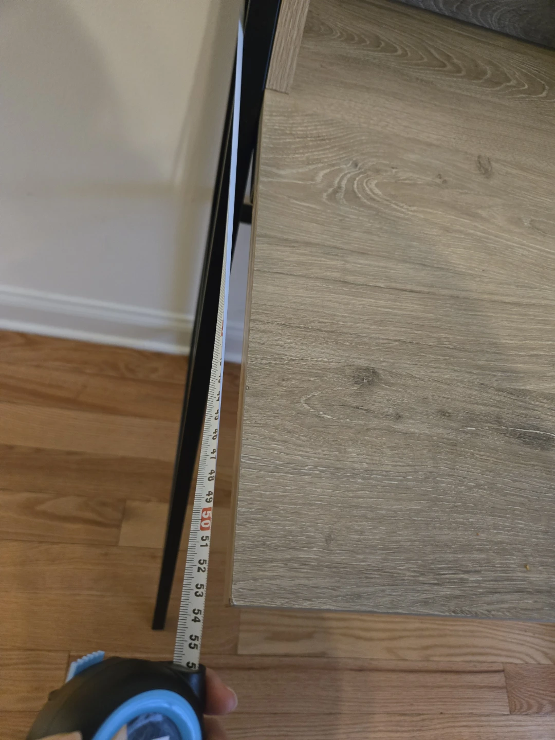 Desk with Shelf - Wood Grain & Black Metal - photo 4