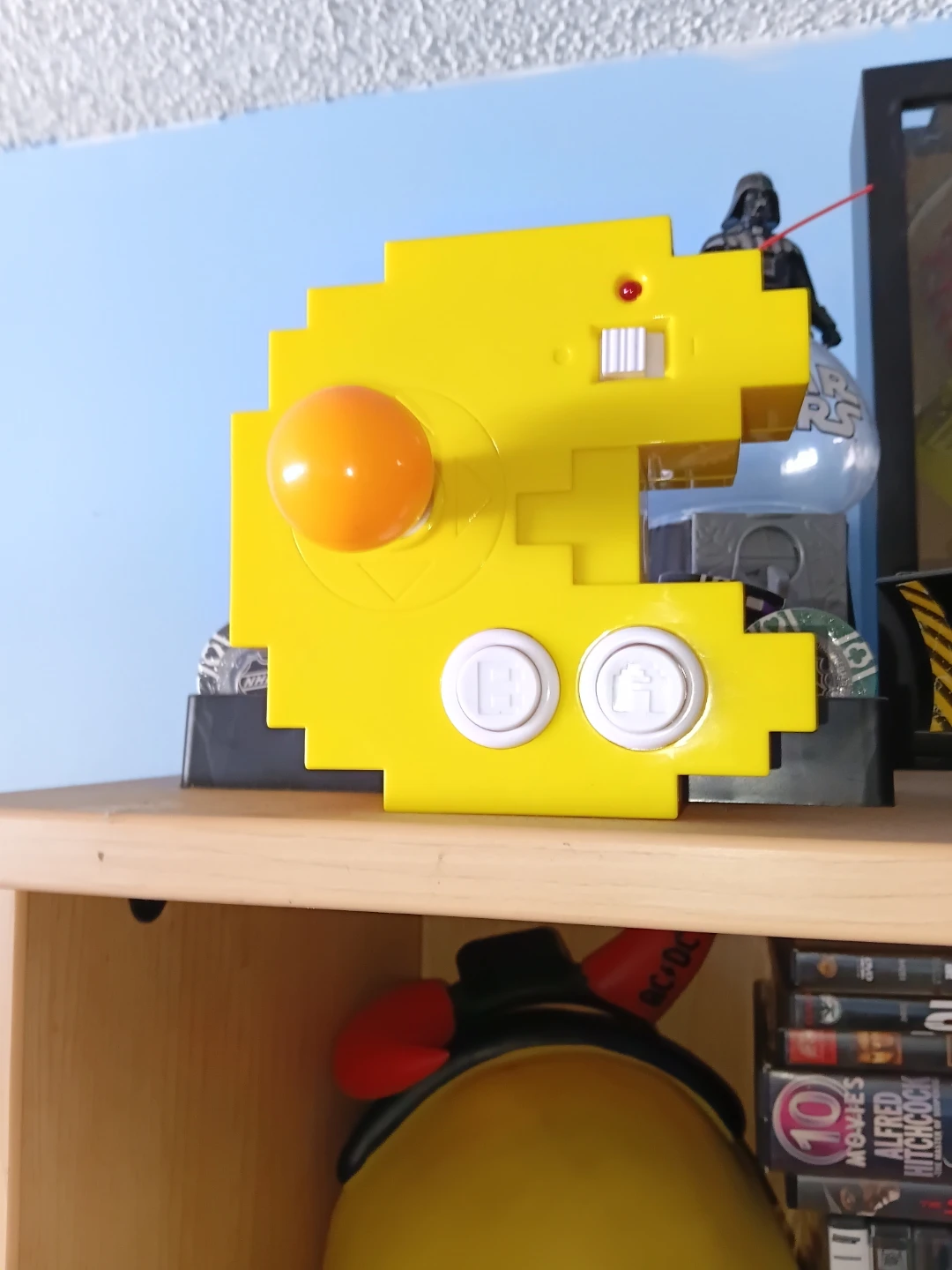 Yellow Pixelated Pac-Man Style Game Controller