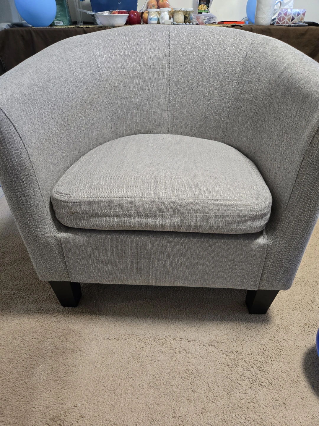 MOVING OUT SALE!! Grey Fabric Club Chair (Set of 2) - photo 2