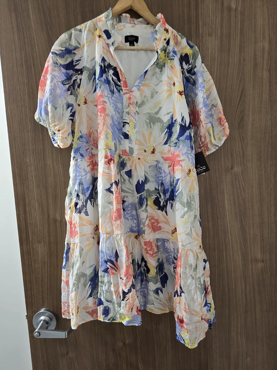 CeCe Floral Tiered Midi Dress size XL , fits L BNWT - photo 2