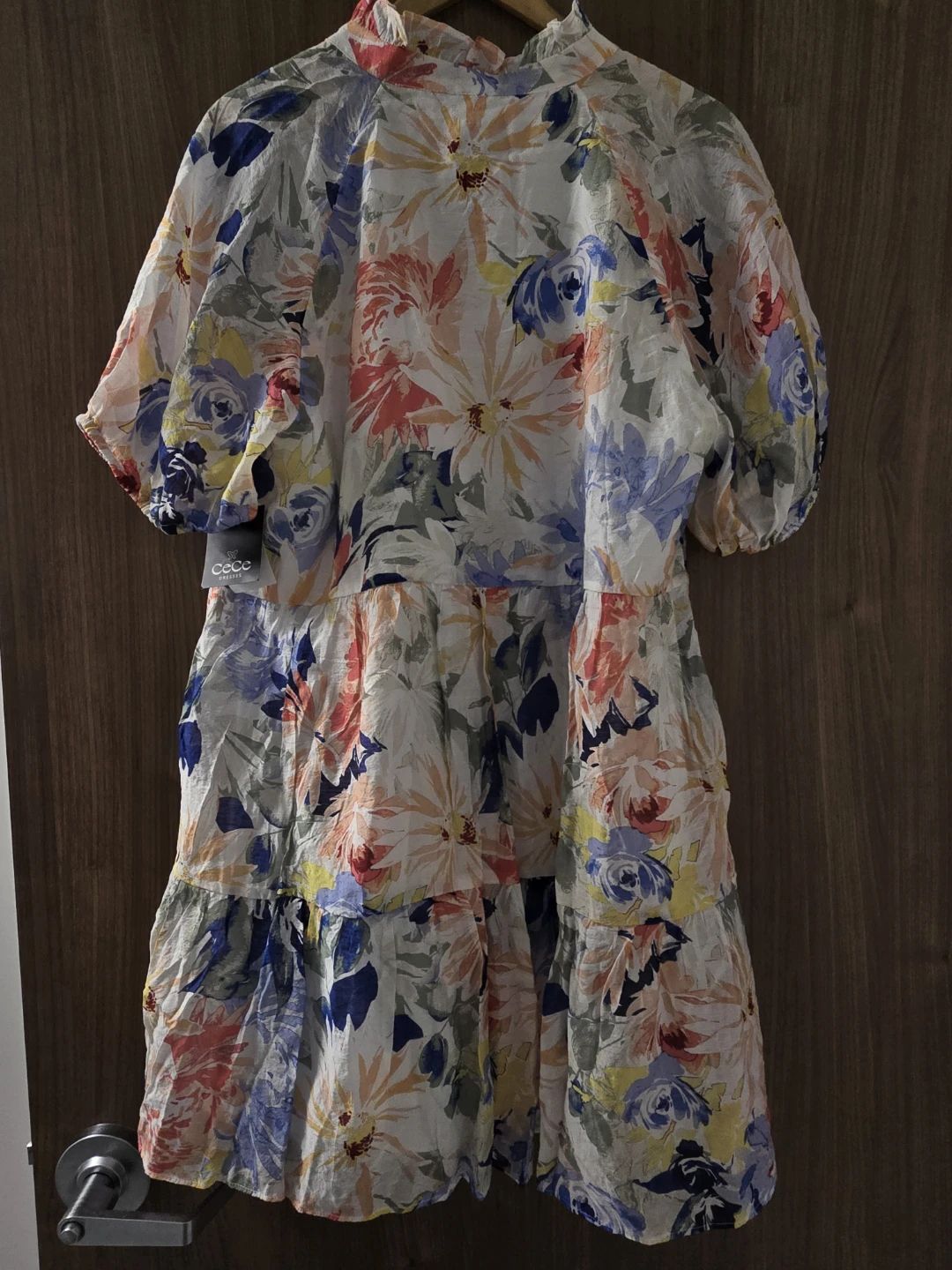 CeCe Floral Tiered Midi Dress size XL , fits L BNWT - photo 3