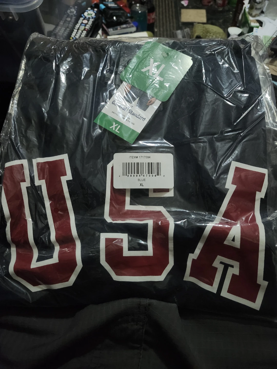 General Standard USA Graphic T-Shirt XL Blue