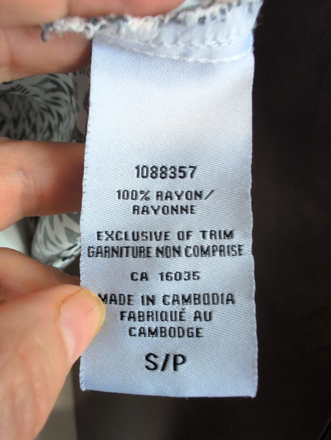 ORIGINAL Top - S/P - Black & White Pattern - photo 5