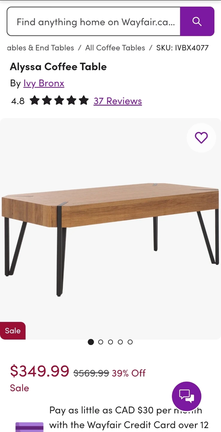 Rustic Wood Coffee Table by Ivy Bronx