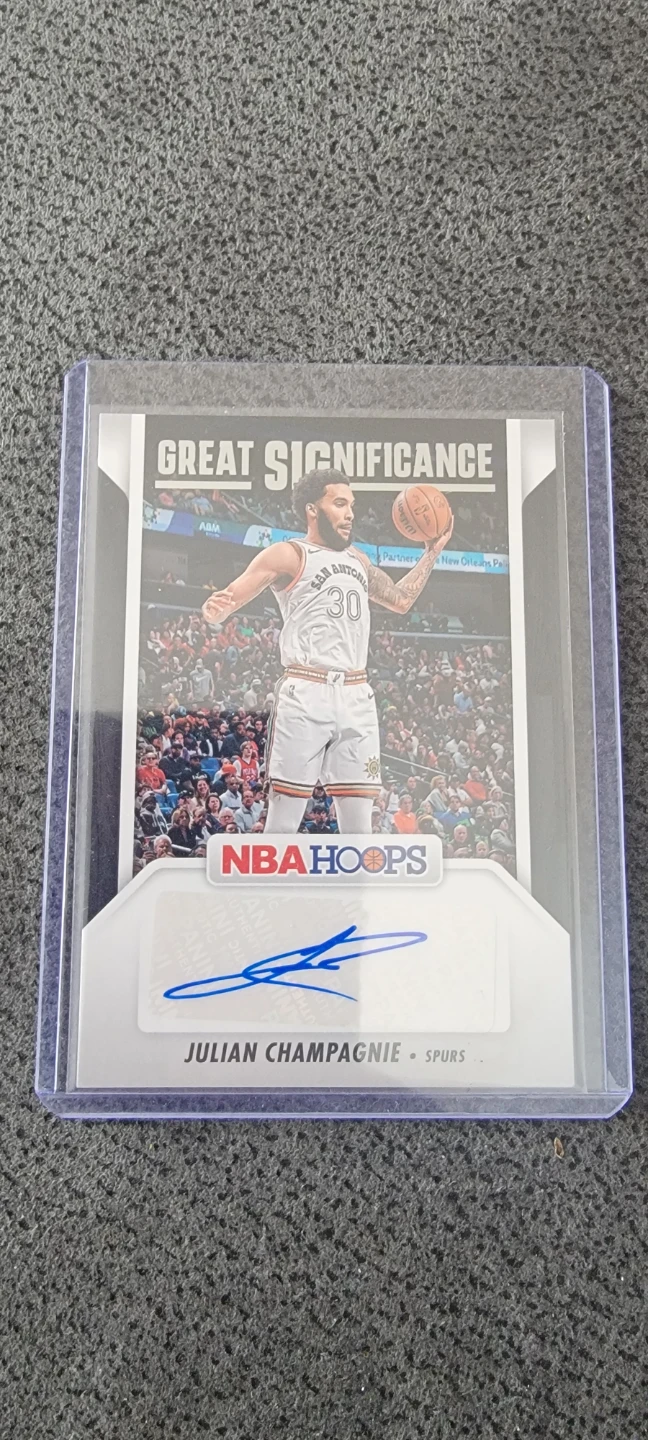 2021-22 NBA Hoops Julian Champagnie Autograph Card