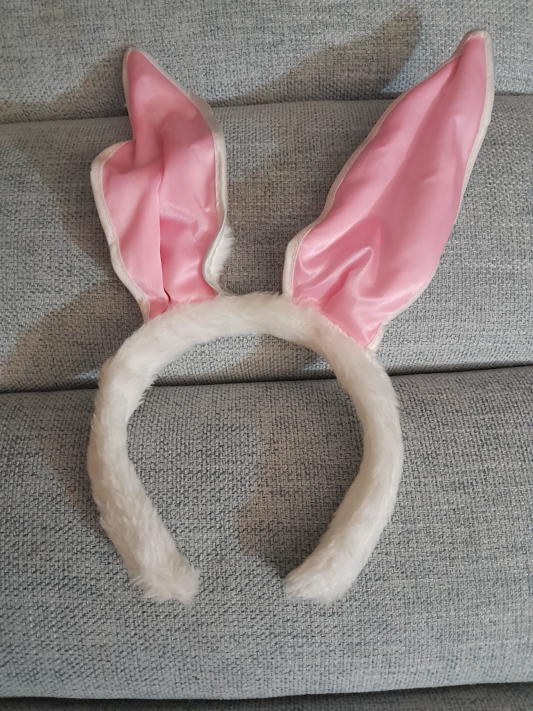 Pink and White Easter Bunny Headband